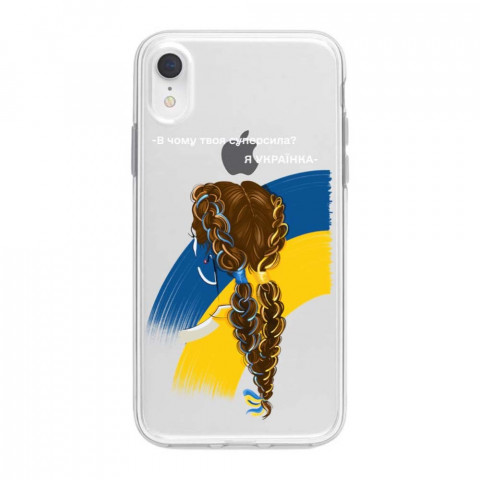 Патріотичний чохол для iPhone XR з малюнком "Українка UA"